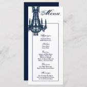 25 Cartes de menu Lustre en cristal Glitz Glamor D (Devant / Derrière)