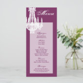 25 Cartes de menu Lustre en cristal Glitz Glamor D (Debout devant)