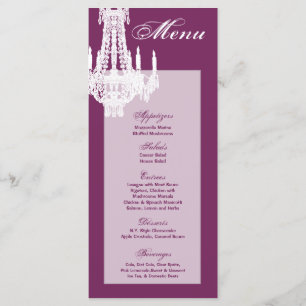 25 Cartes de menu Lustre en cristal Glitz Glamor D