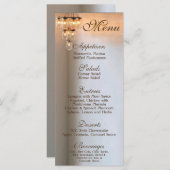 25 Cartes de menu Mason Jar Chandelier bougies rus (Devant / Derrière)