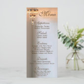 25 Cartes de menu Mason Jar Chandelier bougies rus (Debout devant)