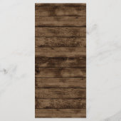 25 Cartes de menu Mason Jar Grange Bois Pays Rusti (Dos)