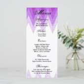 25 Cartes de menu Ombre Purple Chevron (Debout devant)