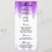 25 Cartes de menu Ombre Purple Chevron (Devant)