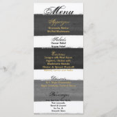 25 Cartes de menu Ombre Stripe Black Line Fade Wat (Devant)