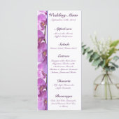 25 Cartes de menu Orchidées violettes sur pierre (Debout devant)