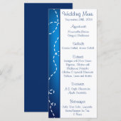 25 Cartes de menu Papier Plan Boucles de torons bl (Devant / Derrière)