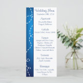 25 Cartes de menu Papier Plan Boucles de torons bl (Debout devant)