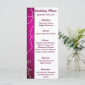 25 Cartes de menu Papier Plan Purple Loop Purples (Debout devant)