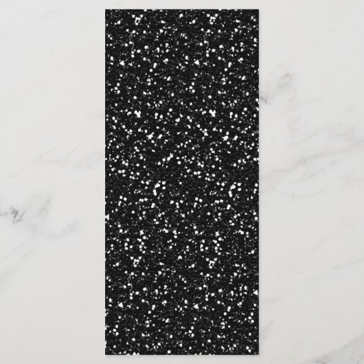 25 Cartes de menu Parties scintillant noire Chevro (Dos)