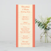 25 Cartes de menu Pinkish/Peach Formal Scrolls Élé (Debout devant)