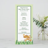 25 Cartes de menu Pluie-Forêt Jungle Animal (Debout devant)