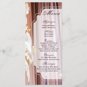 25 Cartes de menu Plumes Centre Pièce Glam Glitz