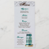 25 Cartes de menu Rustic Country Mason Jar Lace Im (Devant)