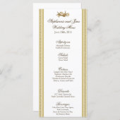 25 Cartes de menu Sandy Beach (Devant / Derrière)