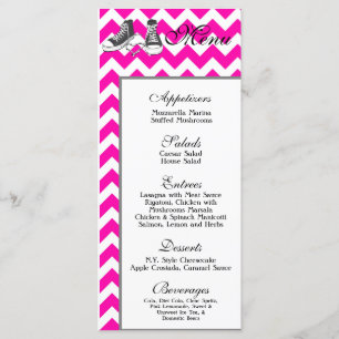 25 Cartes de menu Tissu d'impression Chevron Strip