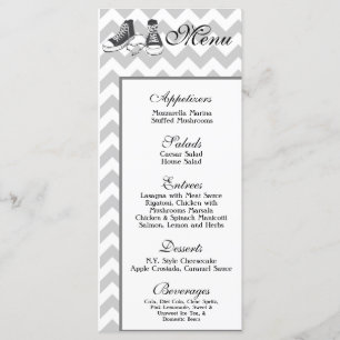 25 Cartes de menu Tissu d'impression Chevron Strip