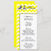 25 Cartes de menu Tissu d'impression Chevron Strip (Devant / Derrière)