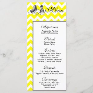 25 Cartes de menu Tissu d'impression Chevron Strip