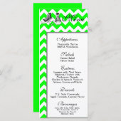 25 Cartes de menu Tissu d'impression Chevron Strip (Devant / Derrière)