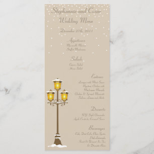 25 Cartes de menu Vieux Noël Ville