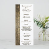 25 Cartes de menu Vintage Brown Damask (Debout devant)