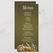 25 Cartes de menu Whimsical Brown Automne Double V (Devant / Derrière)
