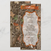 25 Cartes Menu Chasse Couple Deer Doe Buck Logo Tr (Devant / Derrière)