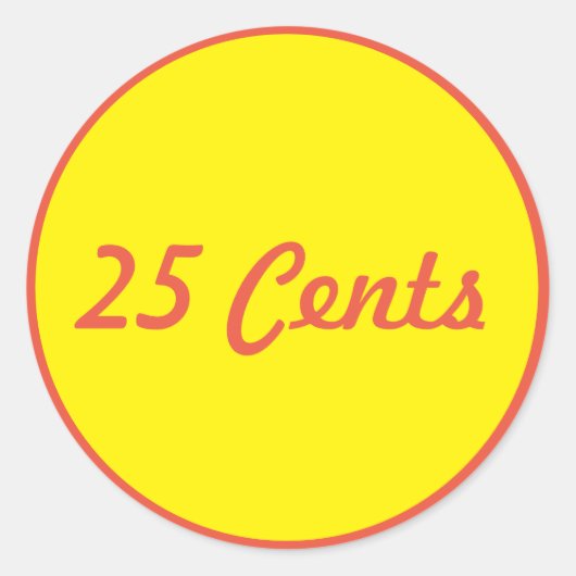 25 cent automaatlabel Sticker (Voorkant)