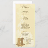 25 Cowboy Wedding Menu Labels (Voorkant / Achterkant)