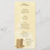 25 Cowboy Wedding Menu Labels (Voorkant)
