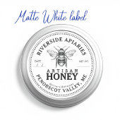 25 Custom Mason Jar Honey Labels 2.25" met Bee