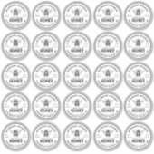 25 Custom Mason Jar Honey Labels 2.25" met Bee (Voorkant)