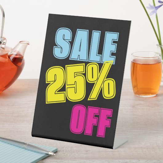 25 % de réduction sur la vente, panneau de comptoi (In SItu)