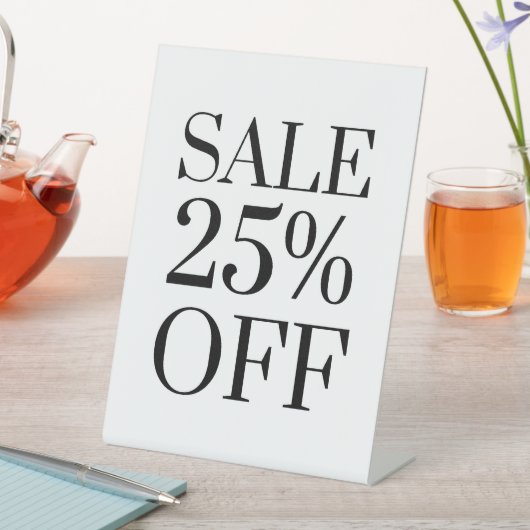 25 % de réduction sur la vente, panneau de comptoi (In SItu)