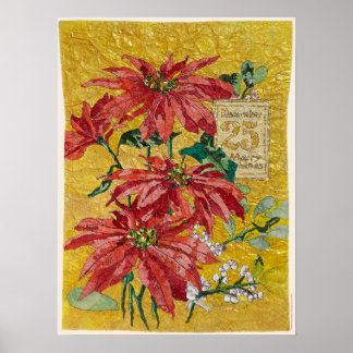 25 december | Golden Poinsettia© Fine Art Poster