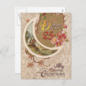 25 december  Kaart met kerst (Voorkant / Achterkant)