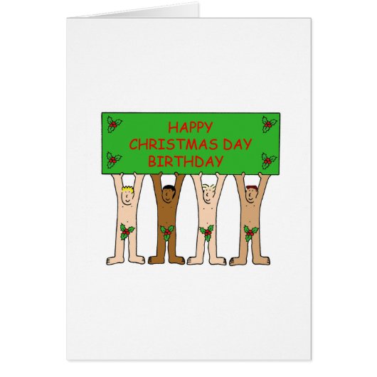 25 december Mannen van de Cartoon van de Birthday (Voorkant)