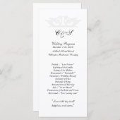 25 elegante witte / zilveren trouwprogramma's programma (Voorkant / Achterkant)