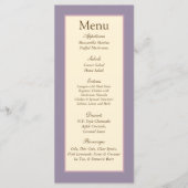 25 Élégantes Balises de menu Mariage violet (Devant)