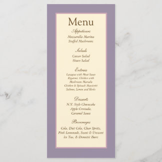 25 Élégantes Balises de menu Mariage violet