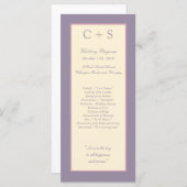 25 Élégants Programmes De Mariage Violet (Devant / Derrière)
