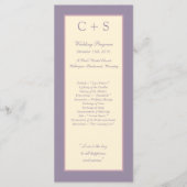 25 Élégants Programmes De Mariage Violet (Devant)