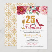 25 et fabuleuse invitation d'anniversaire pour les (Devant / Derrière)
