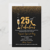 25 et fabuleuse invitation d'anniversaire pour les (Devant)