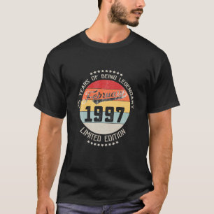 25 februari 1997 25e verjaardag 25 jaar oud t-shirt