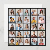 25 Foto Collage Editable Color Wenskaart (Voorkant / Achterkant)