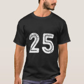 25 Gelukkig B-Day Py Distress Font T-shirt (Voorkant)