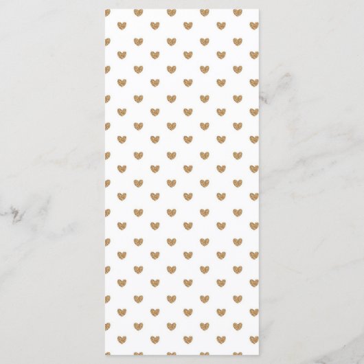 25 Gold Love Hearts Programmes de mariage (Dos)