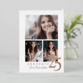 25 Graduation Multi Photo Faire-part (Debout devant)